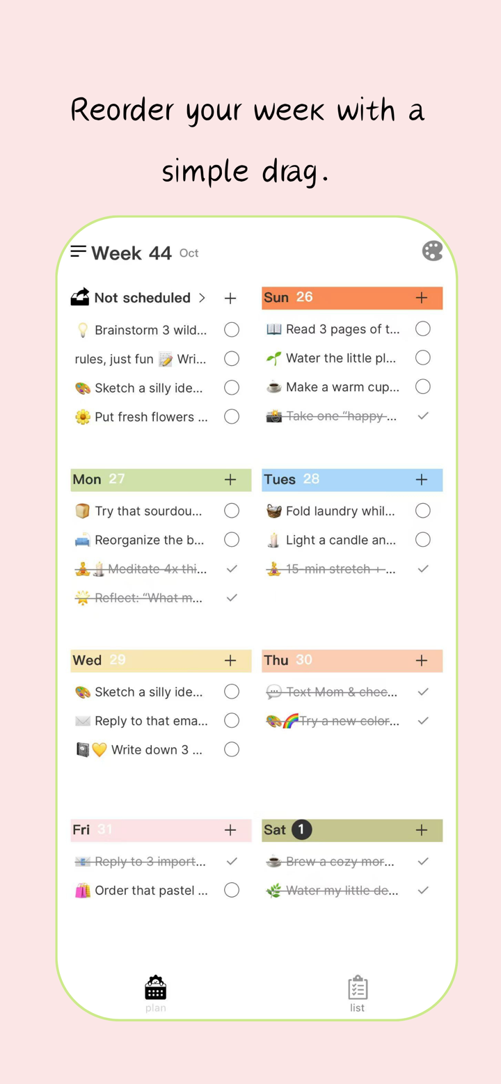 小芽计划-周计划,日程计划,日历记事,待办计划 screenshot 3