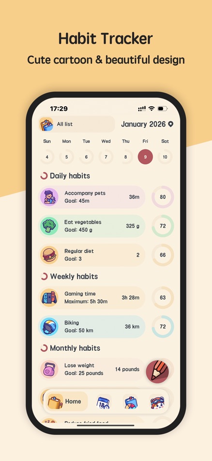#1. Meow Habits - habit tracker (iOS) By: 境 高