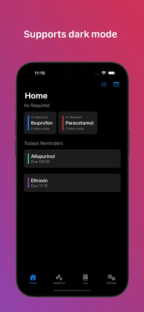 Screenshot #3 pour Medication tracker & reminders