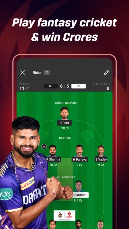 Dream11: Fantasy Cricket App screenshot-0