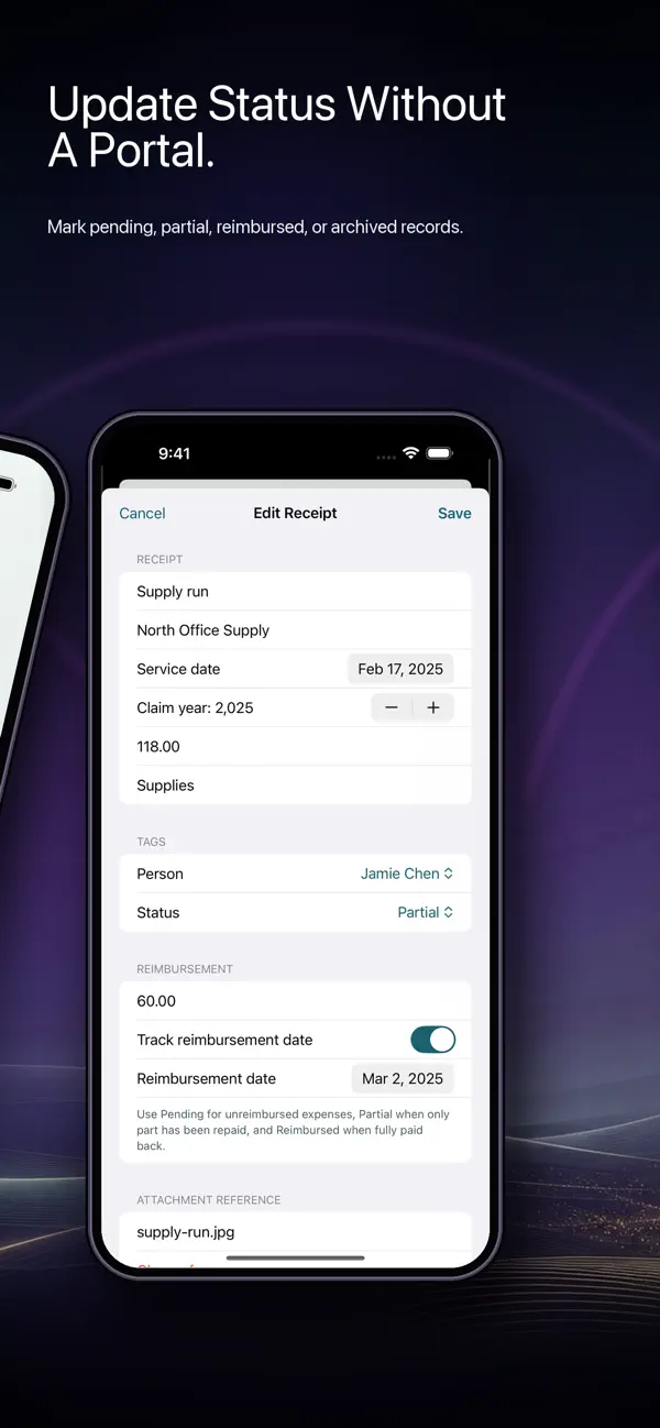 Screenshot #2 pour HSA FSA Receipt Log