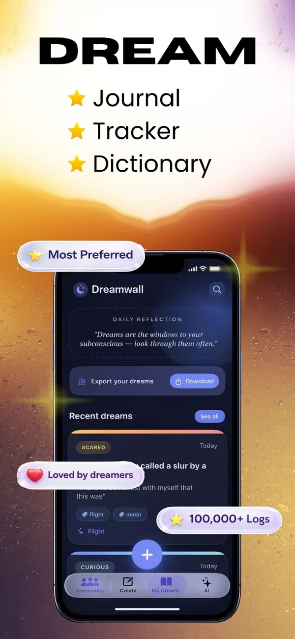 Screenshot #3 pour DREAMWALL Dream AI Tracker App