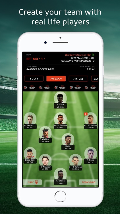 Real Fantasy Teams
