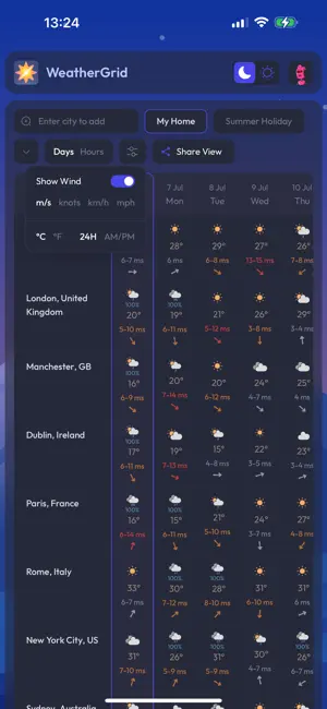 WeatherGrid screenshot 3