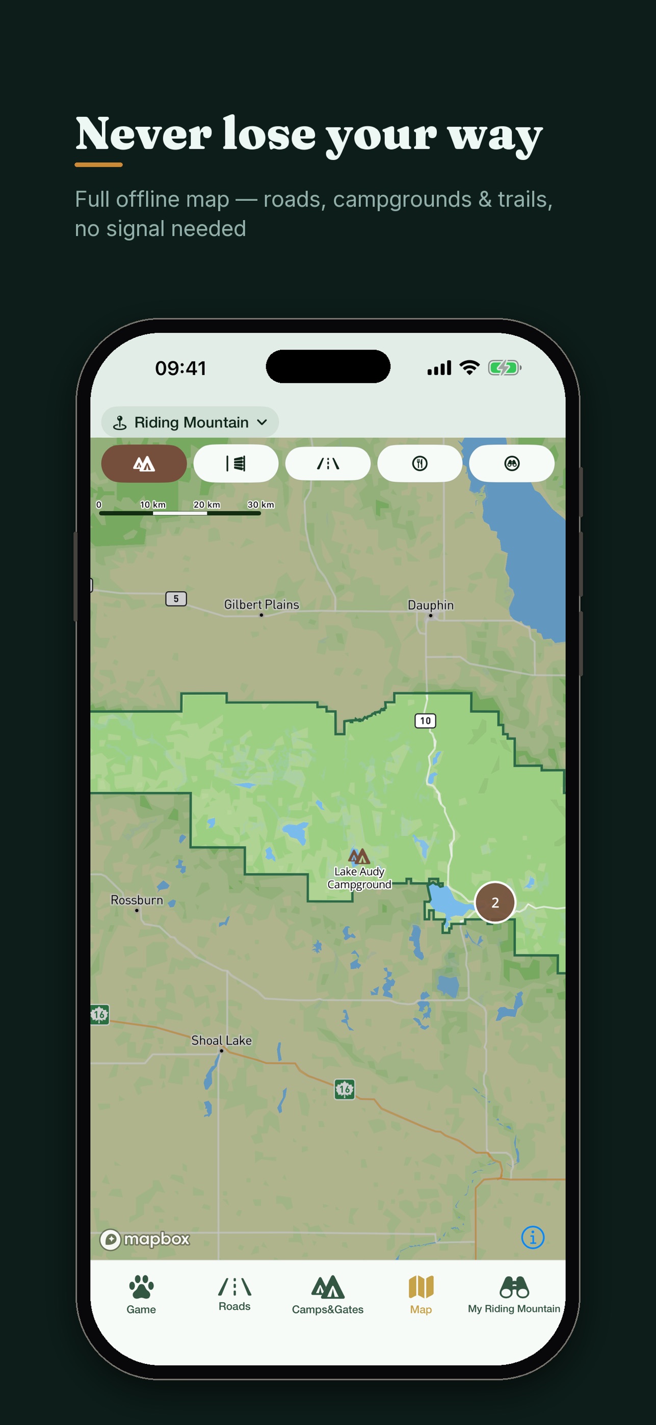 Screenshot 1 of Riding Mountain Safari & Map