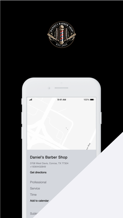 Daniel’s Barber Shop iPhone screenshot 1 - Lifestyle app