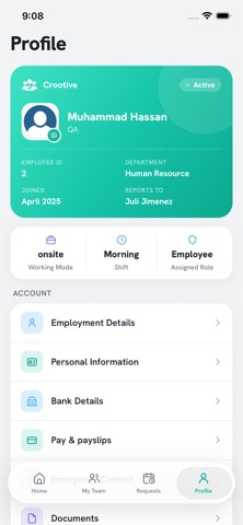 Crootive HRMS - Employee App screenshot