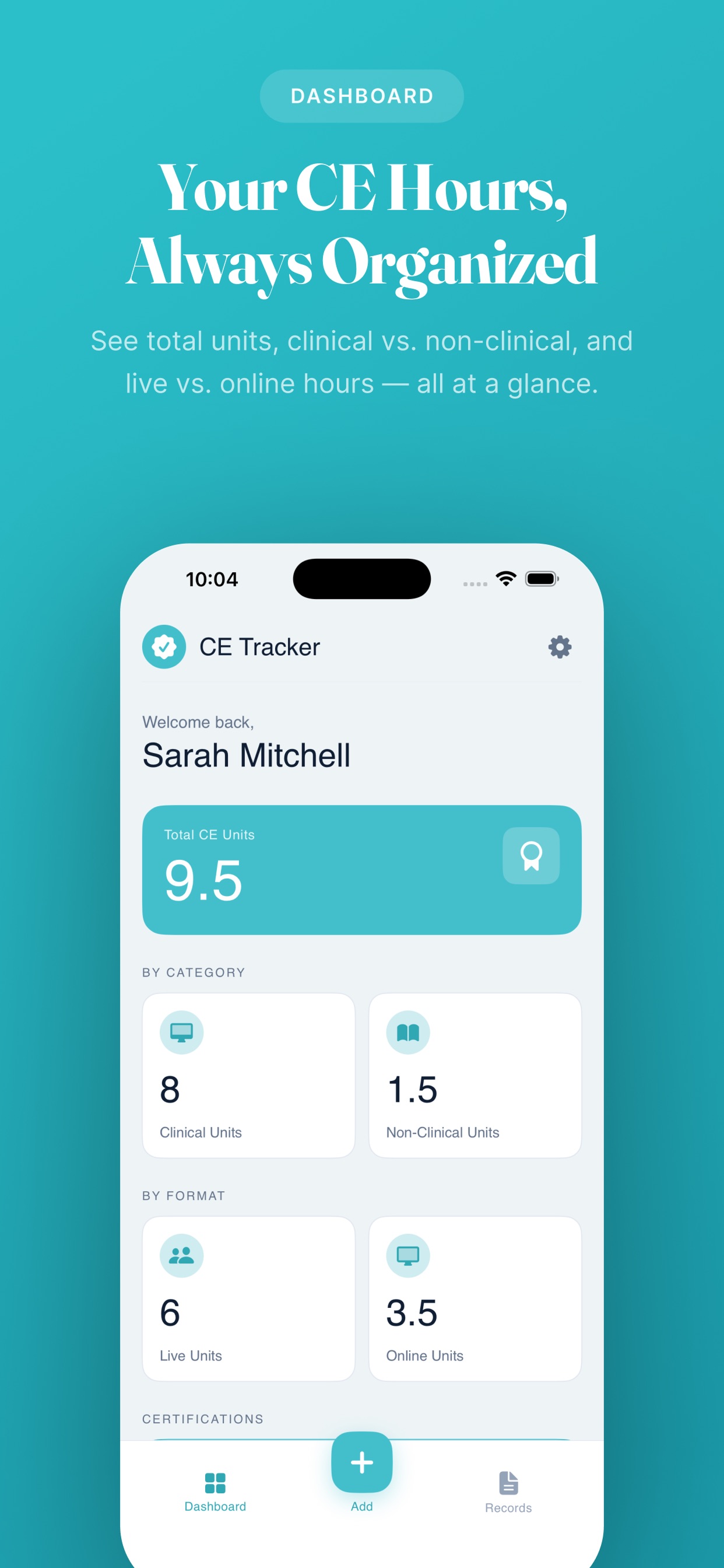 Screenshot 1 of Indy CE: Dental CE Tracker