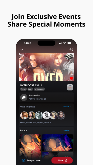 Soirées: Share Privately Screenshot
