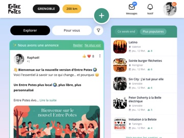 Entre Potes - Sorties et Amis iPad screenshot 1