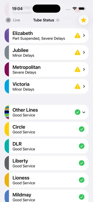 Live Underground Status screenshot 3