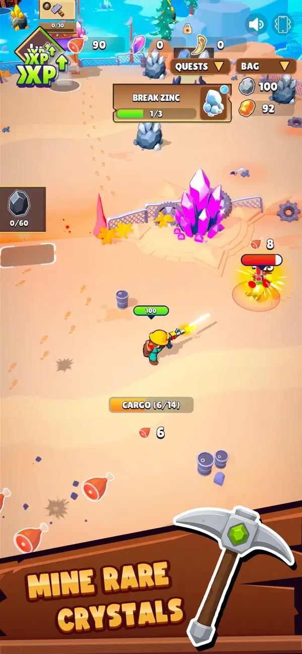 Mine Adventure : Survival RPG Hack screenshot 2 - iOS game interface