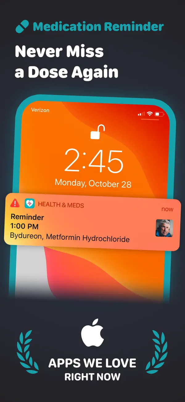 Screenshot #1 pour Medication Reminder & Pill Log