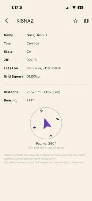 Offline ham Lookup screenshot 2