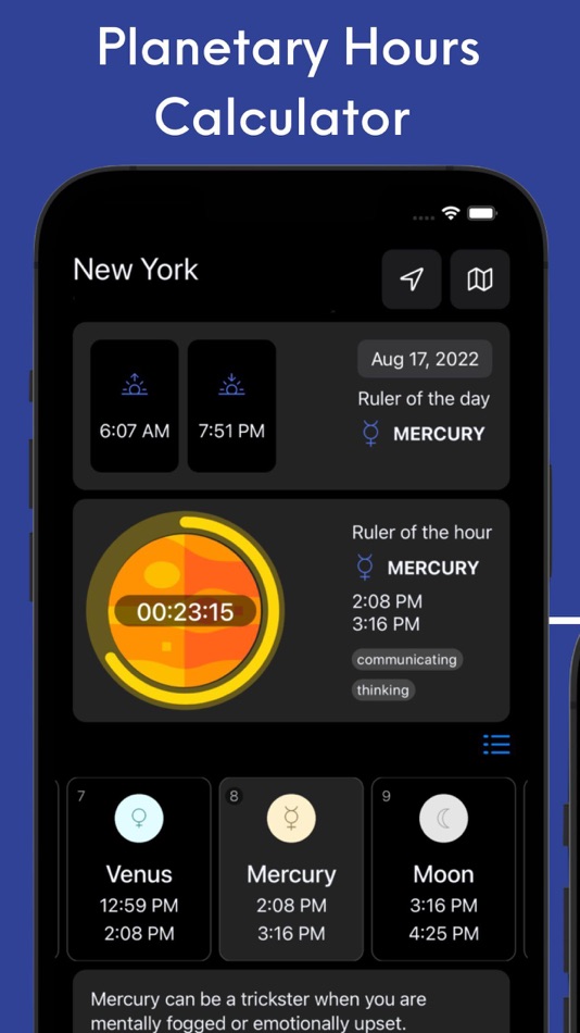 #1. Planetary Hours by Planetaro (iOS) Ved: S3soft OU