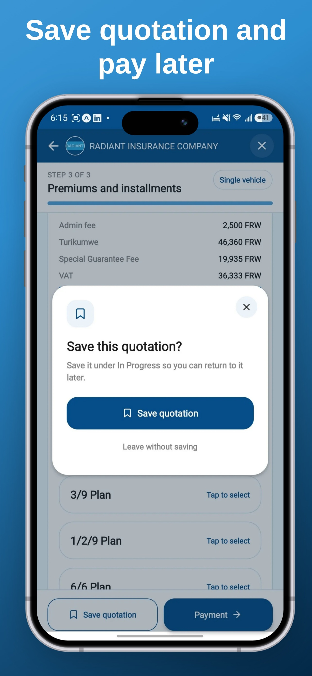 E-NSURE screenshot 2