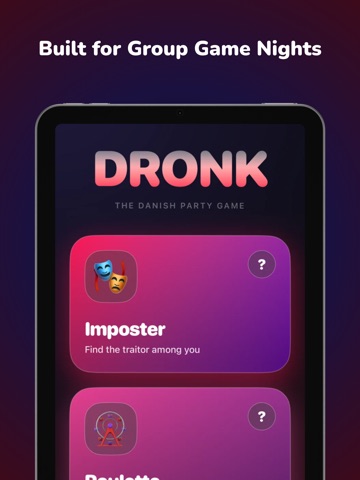 Dronk – The Imposter Word Game iPad screenshot