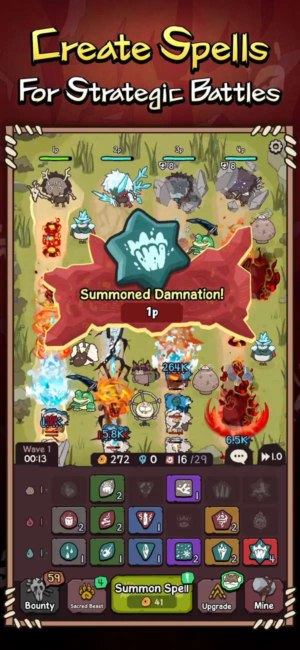 Epic Shaman Battle: 4P Defense Hack screenshot 2 - game app interface