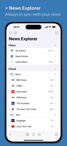 News Explorer screenshot
