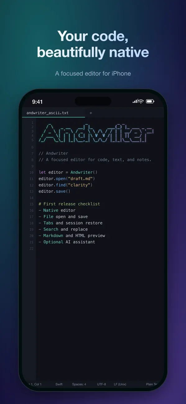 Screenshot #1 pour Andwriter