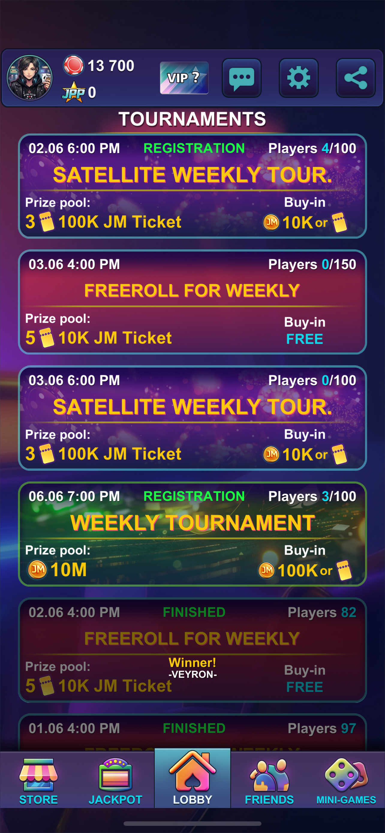 Poker Ace Tournaments