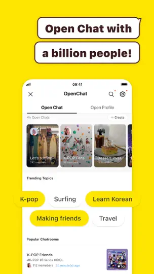 Скриншот KakaoTalk на iPhone 4