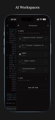 Zedra - Code from anywhere Screenshot 3 of 7