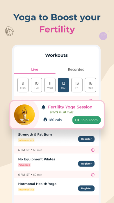 Uvi: Fertility Diet, Yoga Plan Screenshot