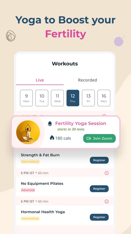 Uvi: Fertility Diet, Yoga Plan screenshot 3 of 6