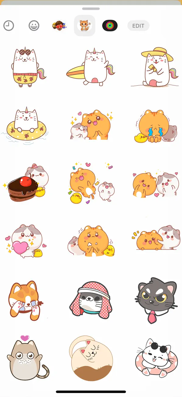 Screenshot #3 pour Adorable Baby Kitten Stickers