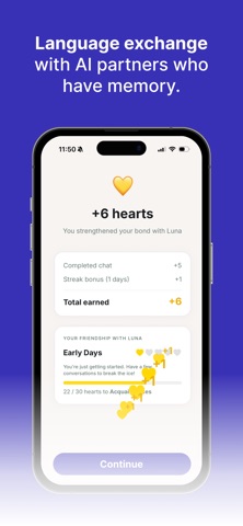 Speak languages: Banter AI iPhone screenshot