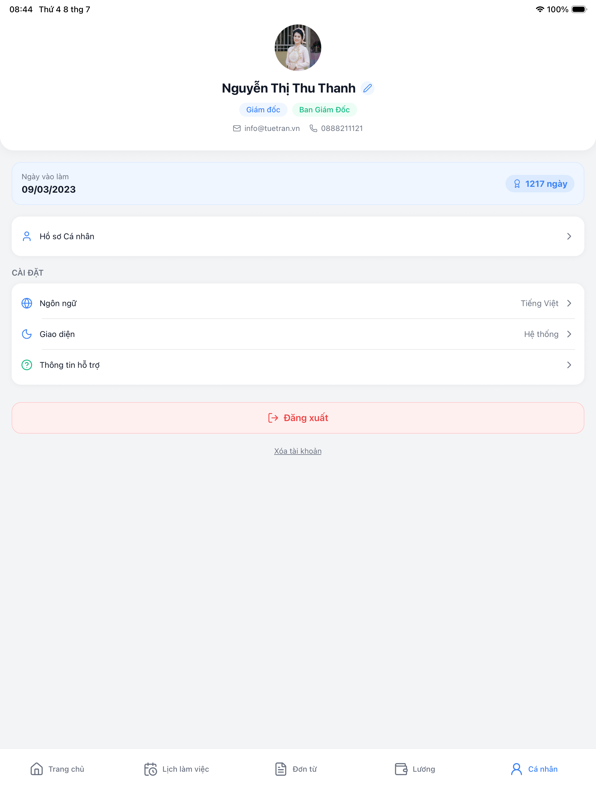 myHRM - Chấm công, Tính lương screenshot 10