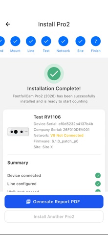 FootfallCam Installation App Screenshot 6 of 6