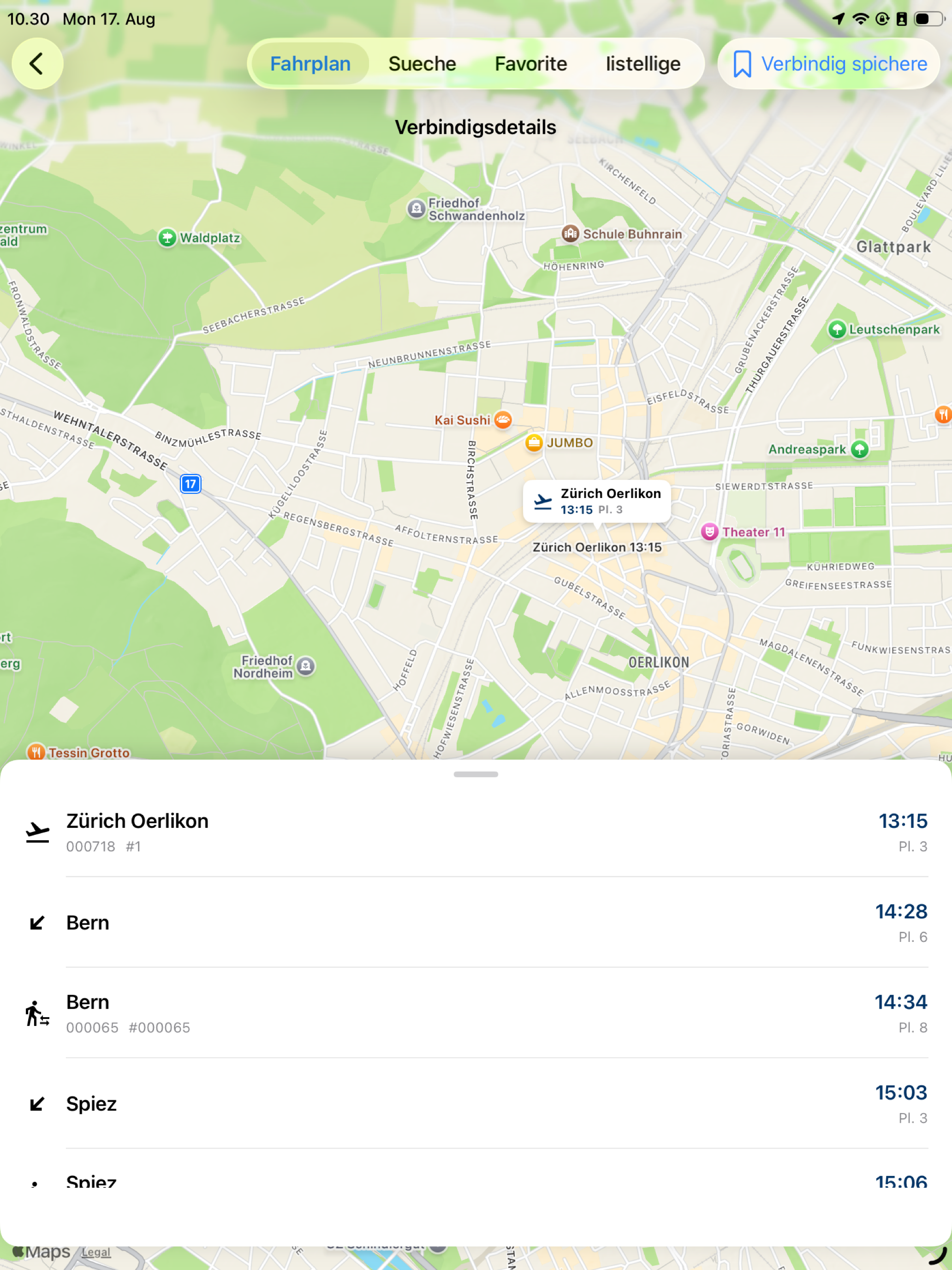 Strecken und Fahrplan Schweiz screenshot 4