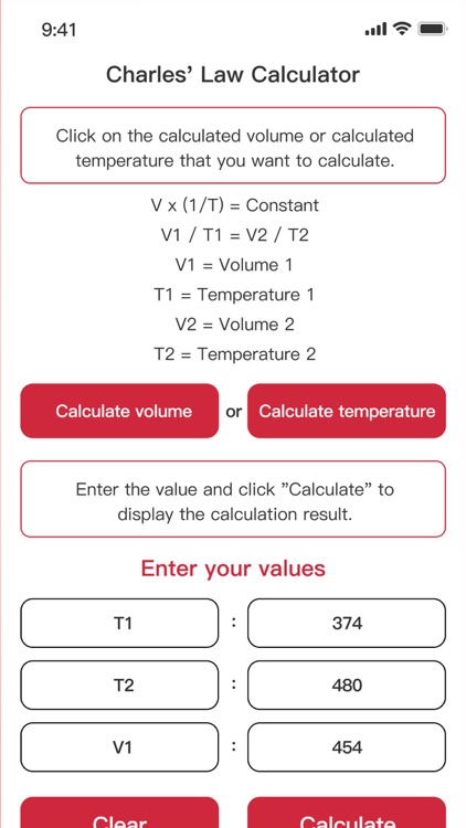 Charles Law Calculator