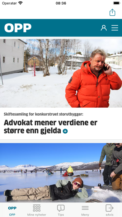 OPP Nyheter Screenshot