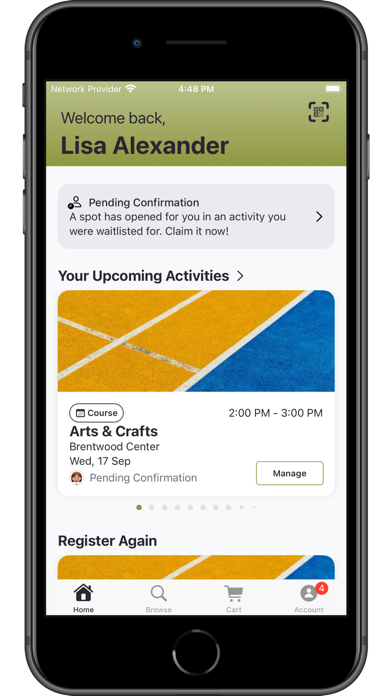 Mission Leisure app screenshot