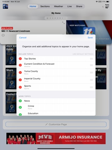 KYMA Yuma, El Centro News iPad screenshot