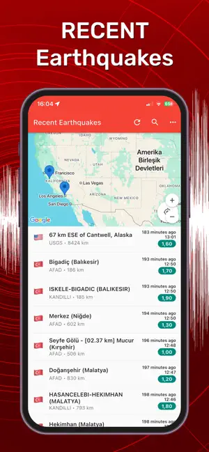 Last Earthquakes iPhone screenshot 3