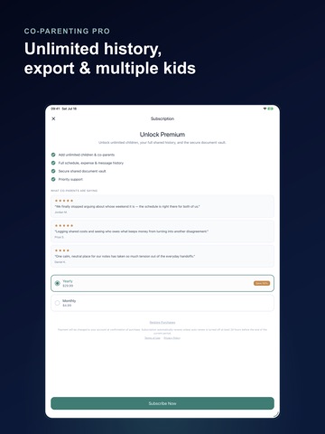 Co-Parenting: Custody & Plan iPad screenshot