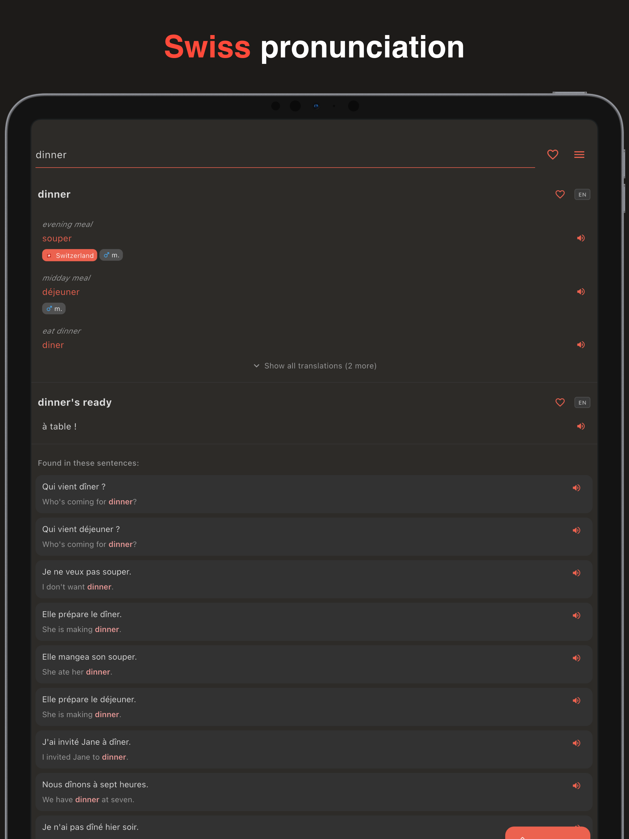 Suisse: CH French Dictionary screenshot 6