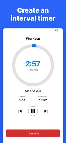 IntervalTimer - Workout Timer iPhone screenshot