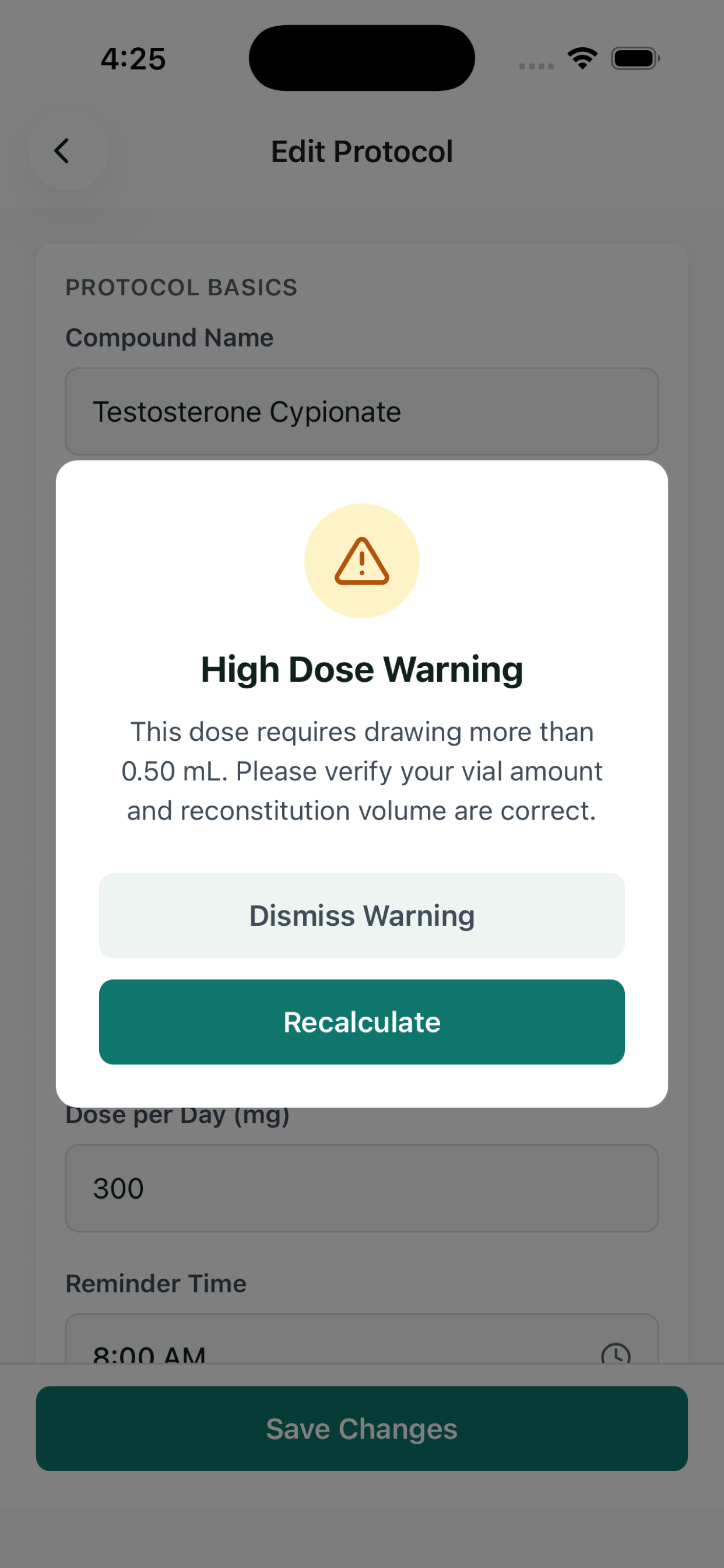 PeptideTrack: Dose Log screenshot 9