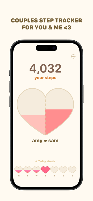 walkwalk: couples step tracker Screenshot 1 of 4