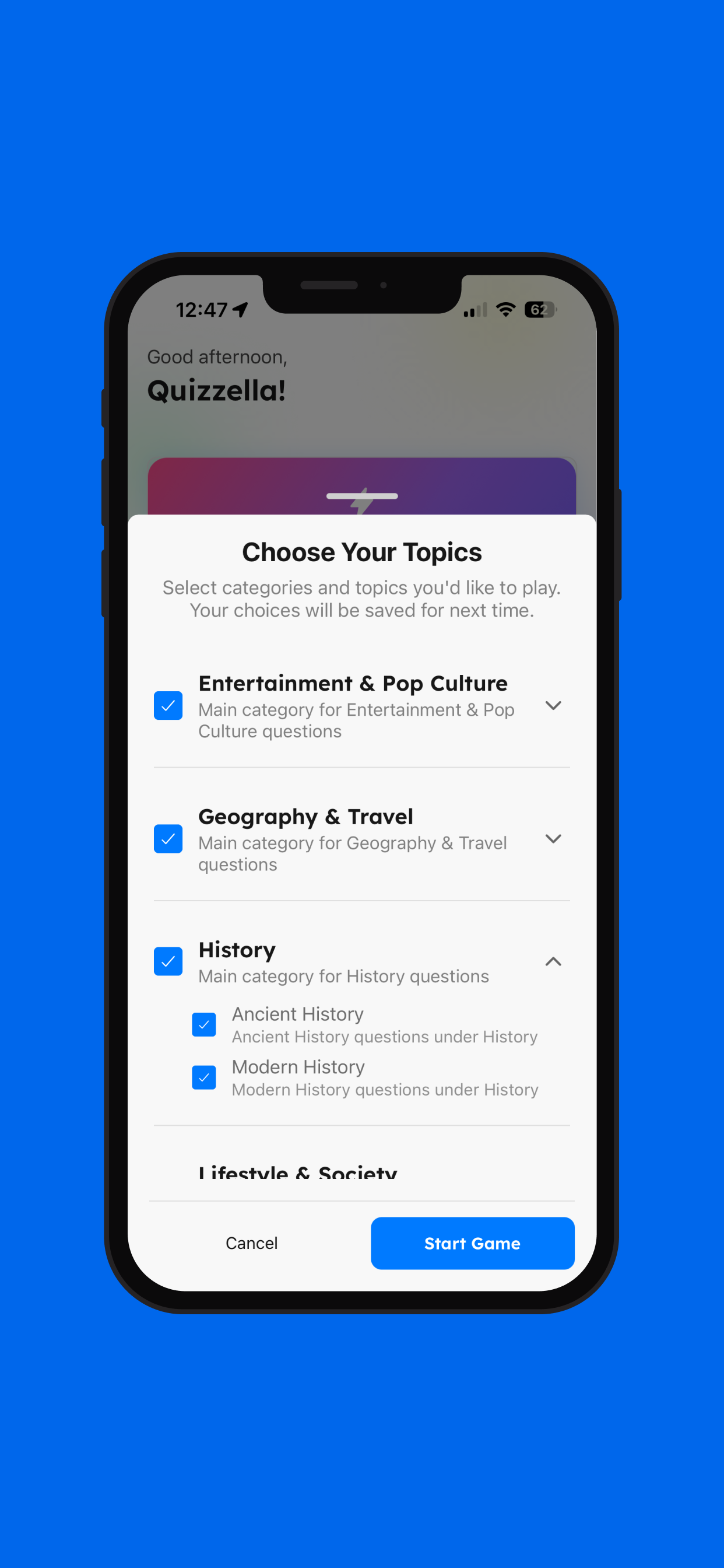 Trivia Handsfree - Quizzella screenshot 4