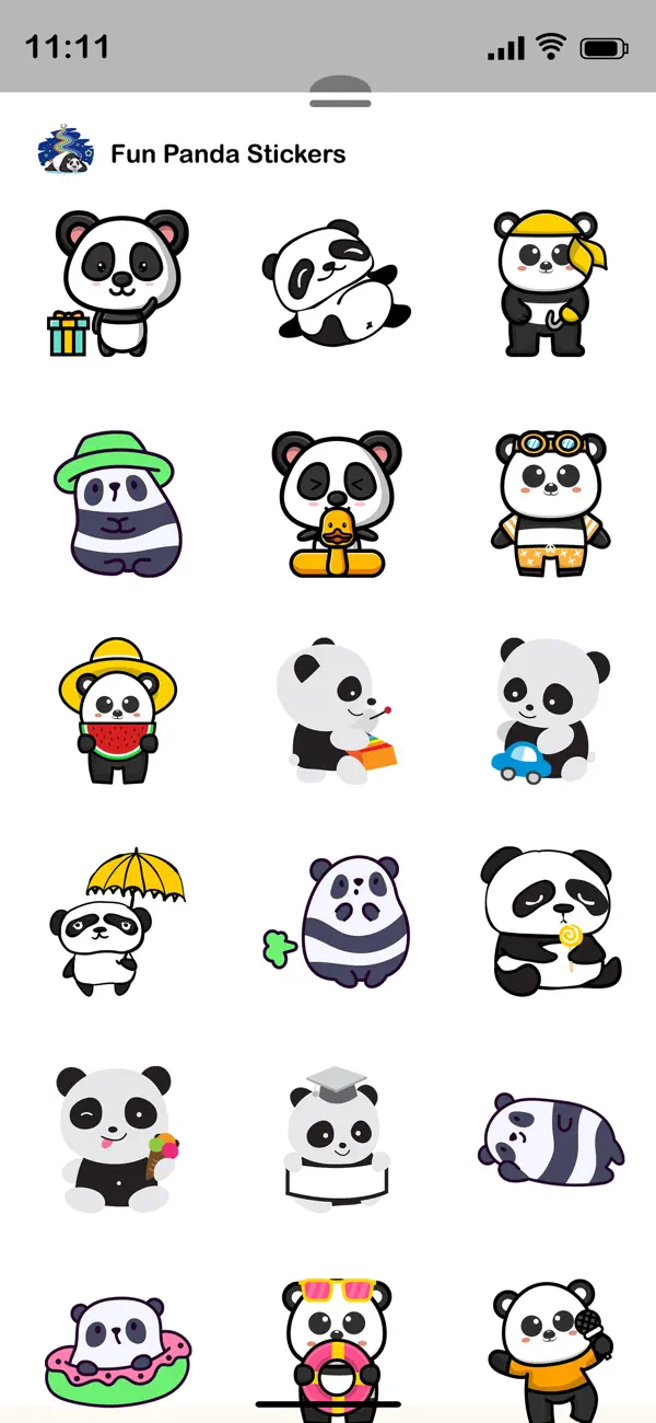 Screenshot #3 pour Fun Panda Stickers