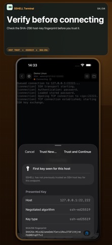 SSHELL Terminal screenshot
