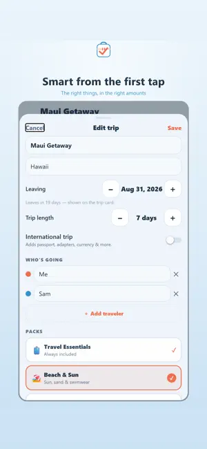 Packing List: Trip Checklist screenshot 3