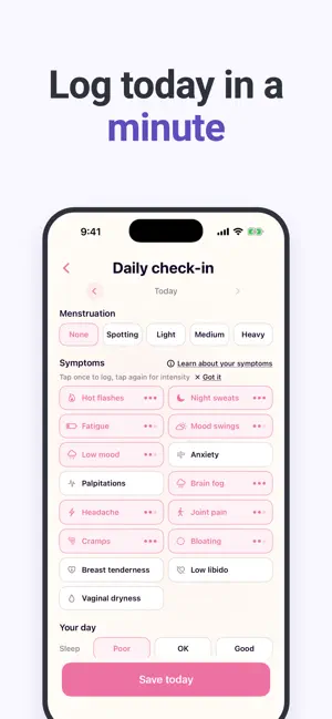 Perimenopause Symptom Tracker screenshot 2