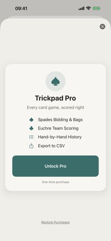 Trickpad: Card Score Keeper iPhone screenshot